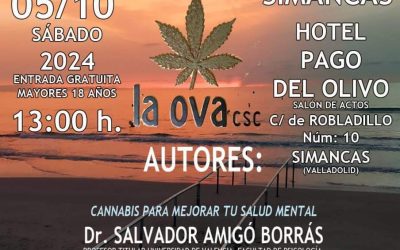 Presentación de Cannabis para mejorar tu salud mental: Claves para la regulación. IX Aniversario CSC La Ova.