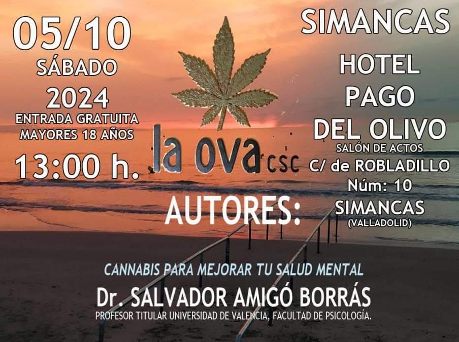 Presentación de Cannabis para mejorar tu salud mental: Claves para la regulación. IX Aniversario CSC La Ova.
